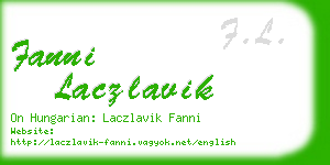 fanni laczlavik business card